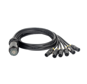 HYPERCORD 3ft 19Pin Female Socapex LSC-19 to (6) PowerCon Breakin Cable
